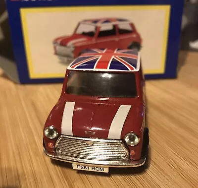 Corgi Classics Mini Flame Red Diecast Union Jack Roof 1:36 Vintage 1997 Boxed • £0.99