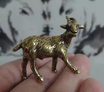 Vintage Style Solid Brass Tough Goat Animal Figurine Statue For Home Decor • $13.56