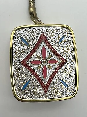 Vintage Clover Sankyo Japan Music Box Keychain Plays  “Love Story” Geometric • $52