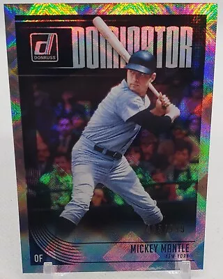 Mickey Mantle 2018 Panini Donruss Serial #495/999 Dominator New York Yankees • $2