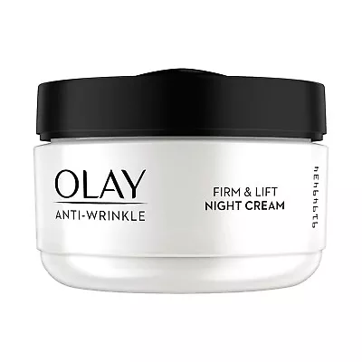 OLAY Anti-Wrinkle Firm And Lift Anti Ageing Moisturiser Night Cream - 50 Ml • £9.47