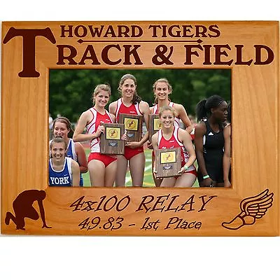Personalized Boys Girls Track Engraved Picture Frames 4x6 5x7 8x10 Team Photo  • $15