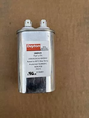 Dayton 2MDV9 Motor Run Capacitor 15MFD Oval • $5