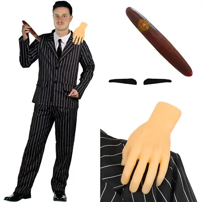 Mens Gothic Husband Addams Tv Movie Film Character Halloween Fancy Dress Costume • £18.99