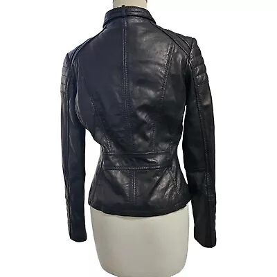 Women’s Michael Kors Genuine Black Leather Jacket-Size SMALL. EXCELLENT COND • $59