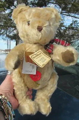 Vintage German Teddy Bear 12  Hermann Original Teddy Certificate Tag Pooh Look • $135