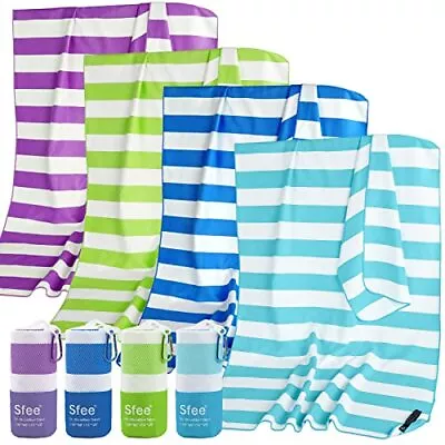  4 Pack Microfiber Travel Towel L 60 X30 +24 X15  Dark Blue+green+mint+purple • $73.70