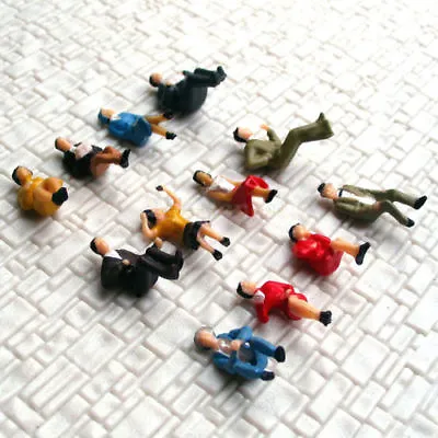 48 Pcs HO Scale Model Figure Seated People All Sitting Passenger Layout Scenery • $12.99