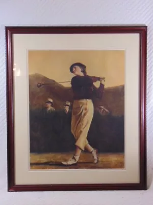 Framed Litho Of Legendary Golfer Babe Didrikson Zaharias By Nancy Lee Lovely • $150