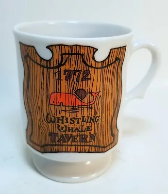 Vintage 1772 Whistling Whale Tavern Royal Crown Coffee Mug Mustache Cup Tea • $17.95