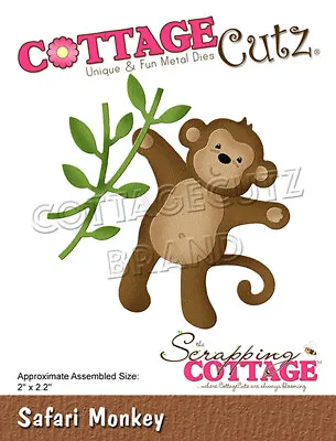 New Scrapping Cottage Cutz Metal Cutting Die Safari Monkey CC-846 • £11