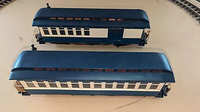 2 Bachmann G Scale Passenger Cars: The Blue Comet. One Combine; One Observation • $40