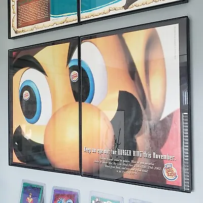 FRAMED Super Mario Burger King Ad SNES NES N64 Wii Switch Video Game Wall Art • $44