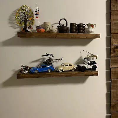 Rustic Wooden Floating Shelves • £18.50