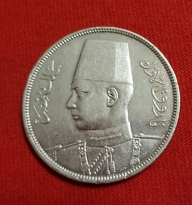 Egypt Silver Coin 1937 . 10 Piastres King FAROUK IN EXCELLENT CONDITION  • $47.99