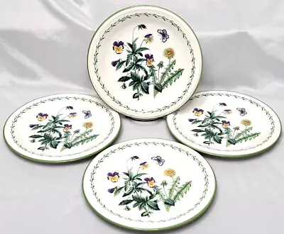 Mikasa Studio Nova GARDEN BLOOM Dinner Plates 10.5  Set Of 4 Stoneware Floral • $39.97