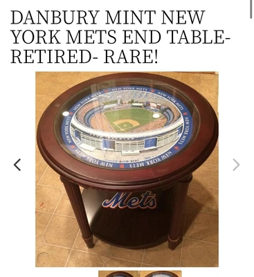 $300 • Buy Danbury Mint New York Mets End Table Shea Stadium Wood Drawer Rare ! 2006 MLB