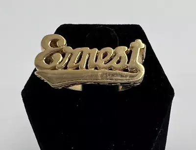 Vintage ERNEST Brass Metal Ring • $9.99