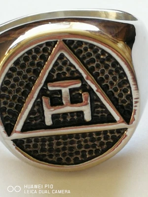 £23.99 • Buy Triple Tau Masonic Ring - Silver Mens Size 12 Fits Most