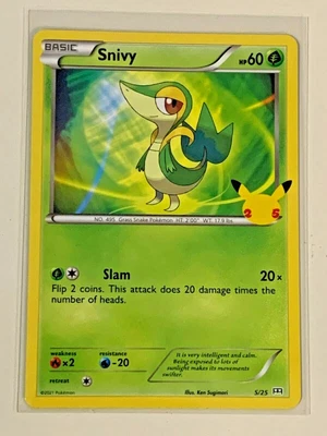 $0.99 • Buy 2021 Pokemon 25th Anniversary Mcdonalds Promo 5/25 SNIVY Non Holo