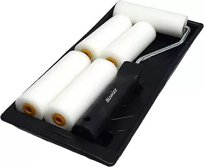 BudnStud 4inch Paint Roller Set With 5 Sleeves Set  Paint Gloss Roller Tray Kit • £7.99