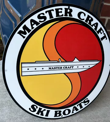 Vintage Style Master Crafts Ski Boats Oil Metal Heavy Quality Sign • $55