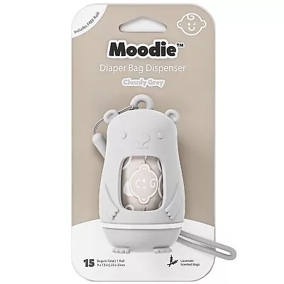 Moodie Teddy Bear Disposable Diaper Bag Dispenser (GREY) • $11.95