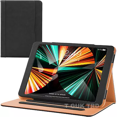 For Apple IPad 12.9  5th Generation 2021 Leather Magnetic Tan Stand Case Cover • £9.99