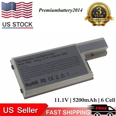 6 Cell Laptop Battery For Dell Latitude D531 D531N D820 D830 TC030 CF623 YD626 • $15.99