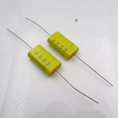 Qty 2  Taitron 6.8 UF 100V 5% Axial Capacitor 685J  • $6.95