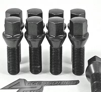 20 Pc AUDI Black Lug Bolts Nuts Set 14m X 1.50 (40mm) # AP-820BK-39 • $32.95