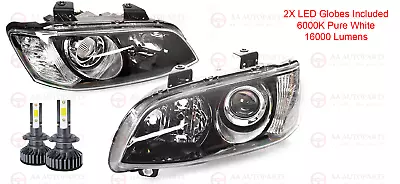 Projector Headlights Pair + LED Globes Holden Commodore VE Series 2 SSV Calais • $389