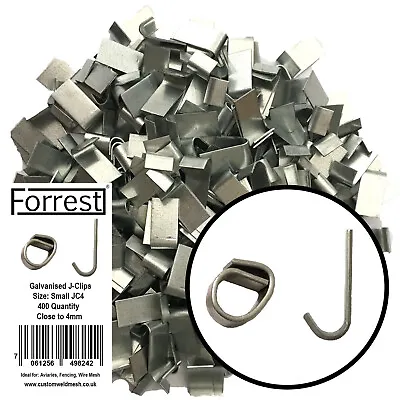 £13.99 • Buy J-clips Aprox 400, Fencing, Aviary’s, Wire Mesh, Cage Making, Traps, Heavy Small