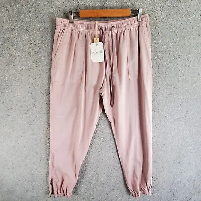 ELMO Pants Womens 12 Pink Jogger Tapered Stretch Pocketed Casual Ladies NEW • $38.52