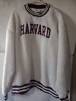 Vintage Harvard Champion Sherpa Embroidered Sweater Size Xl • $35
