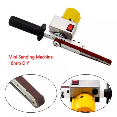 Handheld Electric Belt Sander Mini Grinder Small Machine With 10 Sanding Belts  • $46