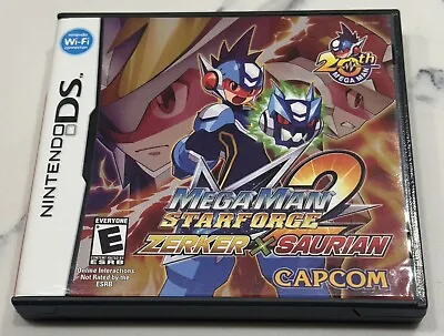 Mega Man Star Force 2 Zerker X Saurian (DS 2008) Authentic CIB No Manual TESTED • $64