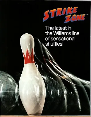 Strike Zone Shuffle Alley Bowling Lane Arcade Game Flyer 8.5  X 11  Retro 1984 • $15.20