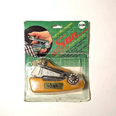 Vintage Sun Mini Chain Stitch Sewing Machine W Instructions Handheld Travel Tool • £25.06