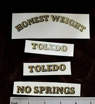 Toledo No Springs Honest Weight Candy Scale & Coin Machine Decal #cs 4 Decal Set • $16