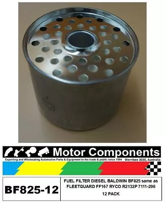 FUEL FILTER WIX 33166RE  Same As BF825 FF167 RYCO R2132P 7111-296 • $95.56