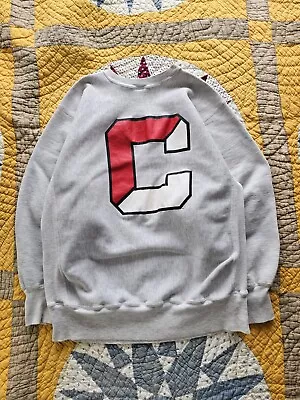 Vintage 90s Champion Reverse Weave Cornell University Grey Sweatshirt XL • $110.39