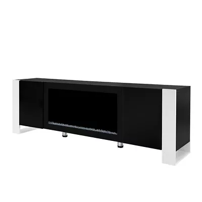 TV Stand W/34.2  Non-heating Electric Fireplace Media Console For TVs Up To 78  • $325.59