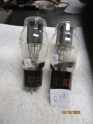 2 RCA GE 2A3 Tested For Brook Or Western Electric Amplifier • $179.99