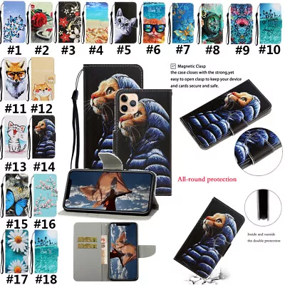 Painted Flip Leather Wallet Phone Case Cover For IPhone 11 Max SE 2020 XR 7 8 6s • $10.99