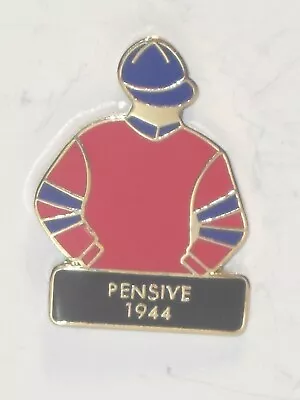 PENSIVE - 1944 Kentucky Derby Winner Jockey Silks Pin • $20