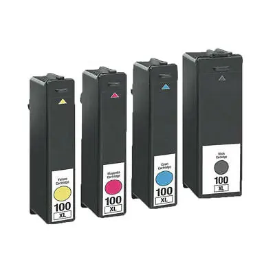 Compatible 100XL CMYK Set Ink Cartridges 14N1921E For Lexmark Interact S605 • £13.44
