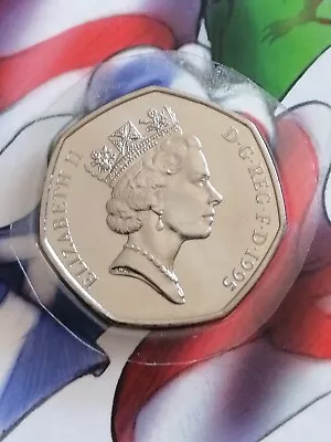 1995 50p Britannia Old Large Style Fifty Pence Coin. BUNC UK Uncirculated BU • £19.99