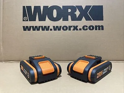 Pack Of 2 WORX WA3551 18V/20V MAX 2.0Ah Powershare Battery Packs LED Indicator • £54.99