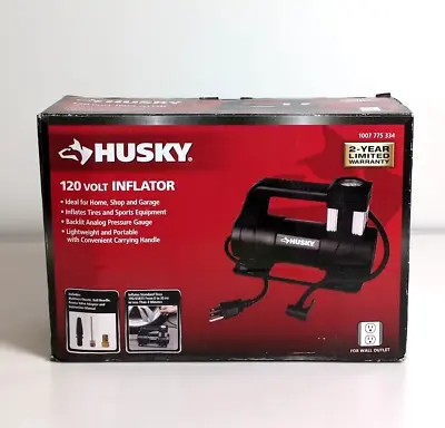 Husky 120V Pump Wired Inflator Corded Grounded Electric 120 PSI Analog Gauge • $34.50